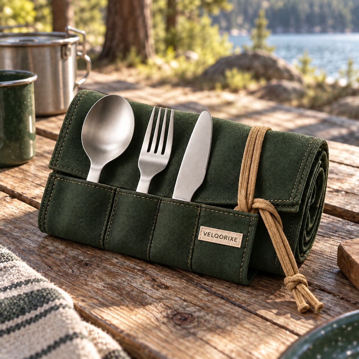 VELQORIXE Summit Camp Utensil Kit